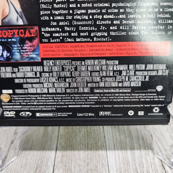 Copycat DVD 1995 - Sigourney Weaver Holly Hunter - Picture 4 of 6
